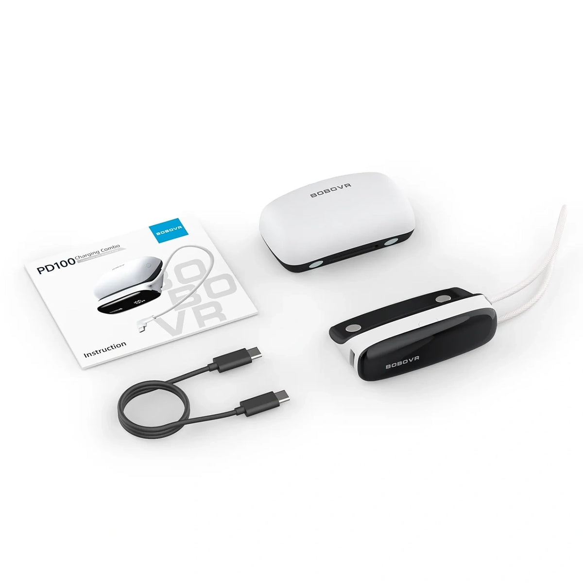 Stacja dokująca 2w1 i powerbank do baterii B100 BoboVR PD100 Combo - biała – zdjęcie 4