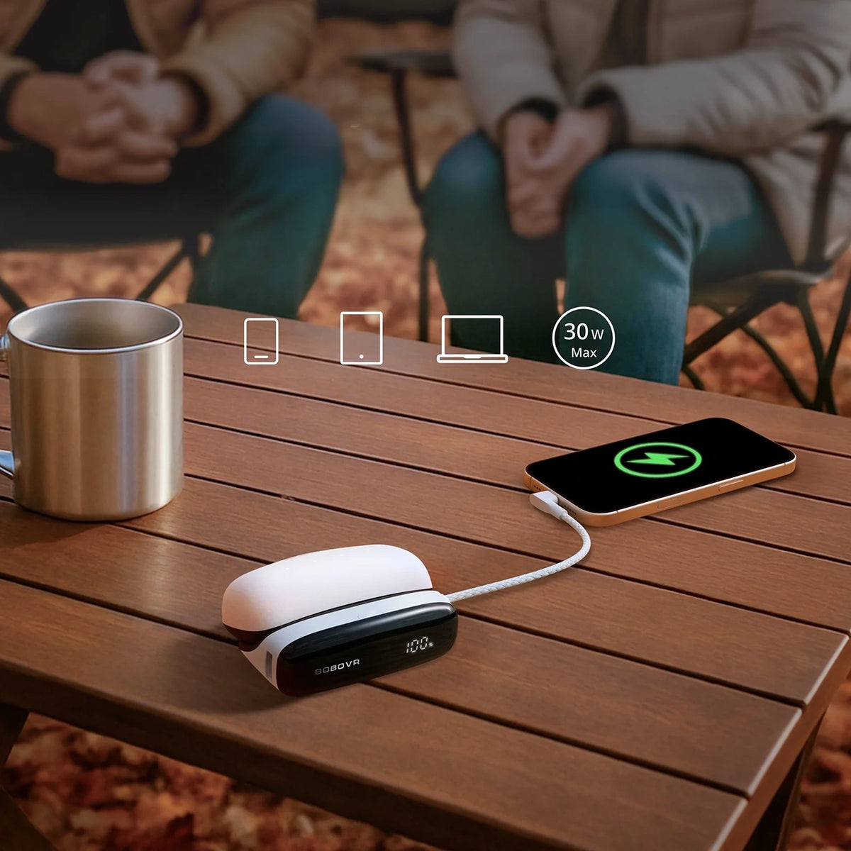 Stacja dokująca 2w1 i powerbank do baterii B100 BoboVR PD100 Combo - biała – zdjęcie 5