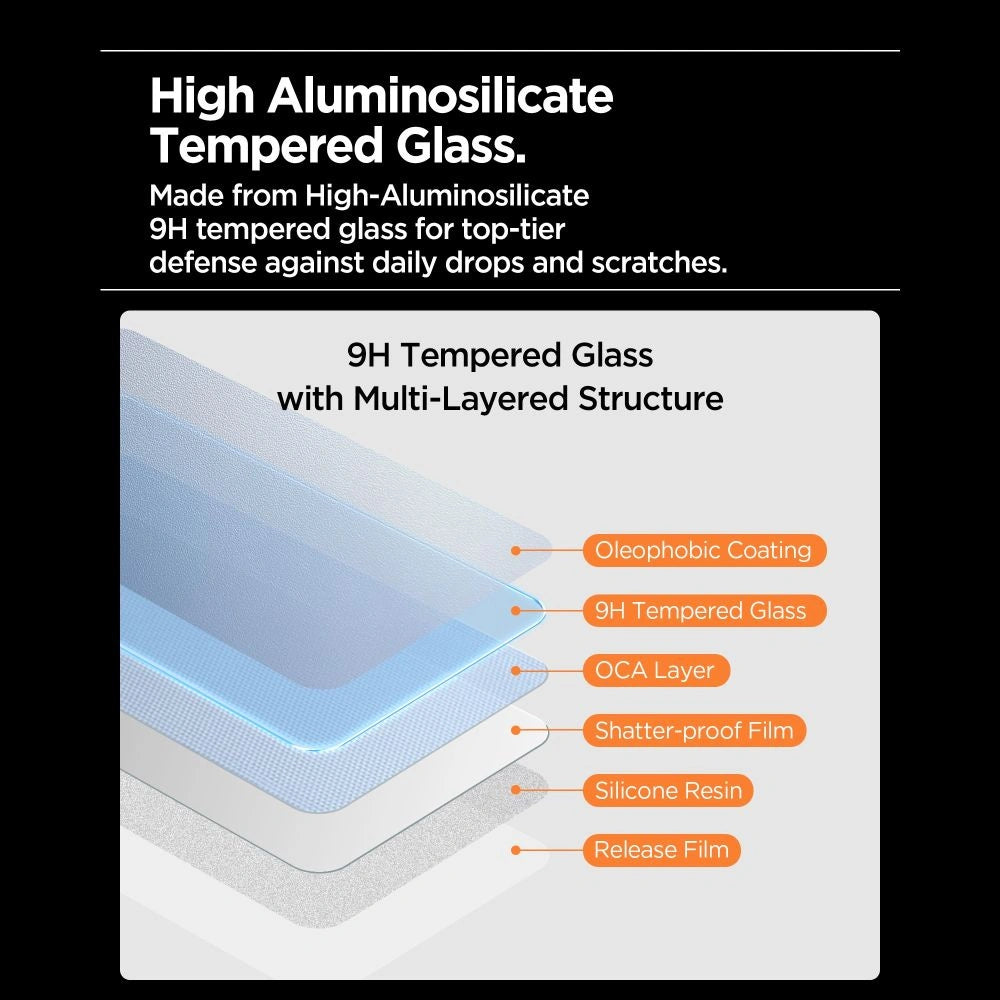 Szkło hartowane Spigen Glas.tR AlignMaster Slim 3-Pack na iPhone 17 – zdjęcie 12