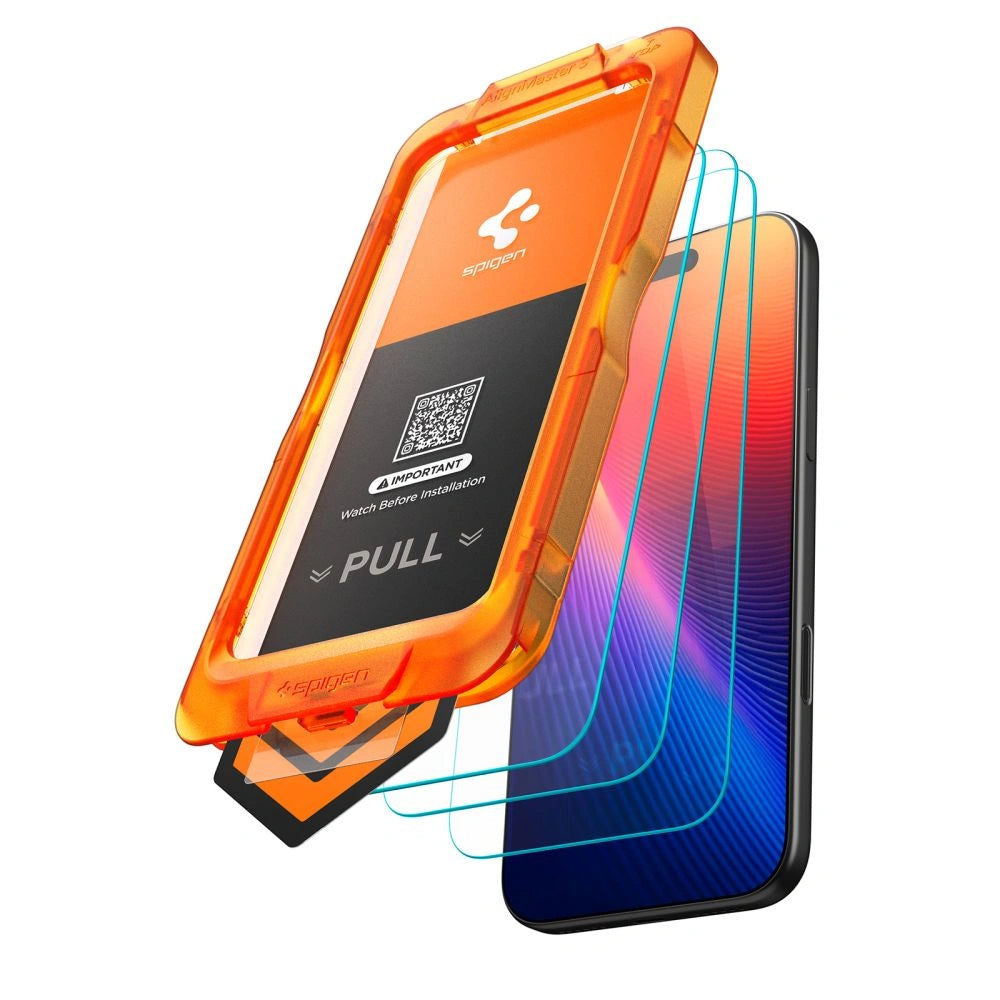 Szkło hartowane Spigen Glas.tR AlignMaster Slim 3-Pack na iPhone 17 – zdjęcie 2