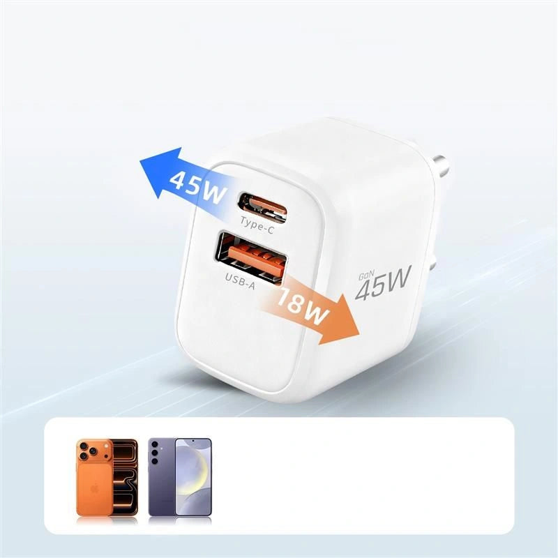 Ładowarka sieciowa Tech-Protect NCA45W-GAN 2-Port 45W - biała – zdjęcie 10