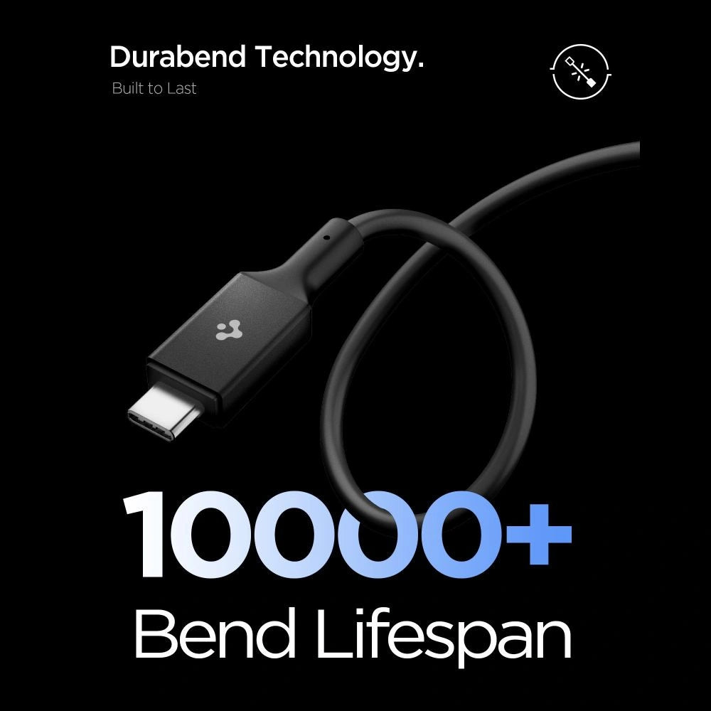 Kabel Spigen Essential EB24012CC USB-C / USB-C 240W 120cm - czarny – zdjęcie 5