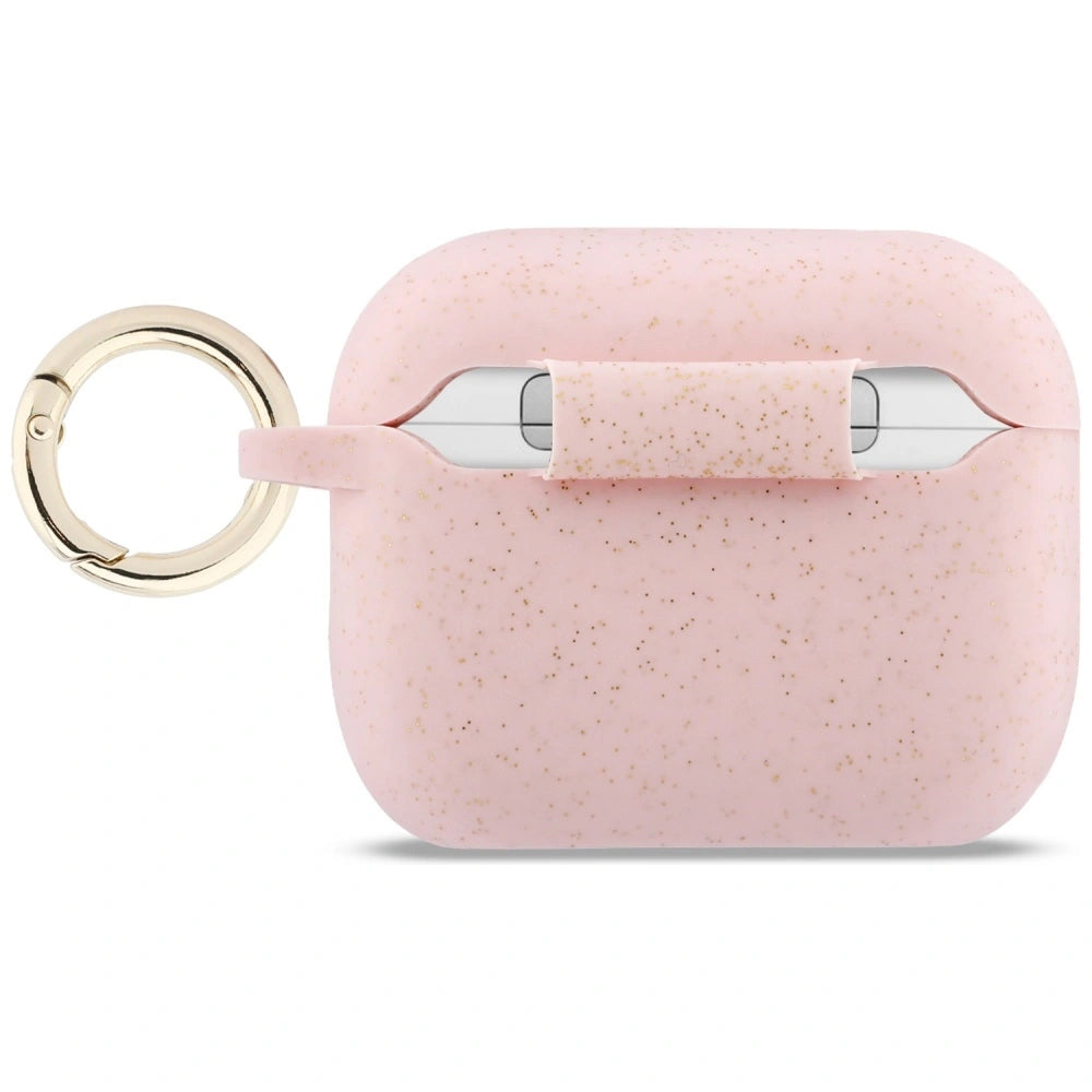 Etui Guess Silicone Glitter Ring na AirPods Pro 3 - różowe – zdjęcie 2