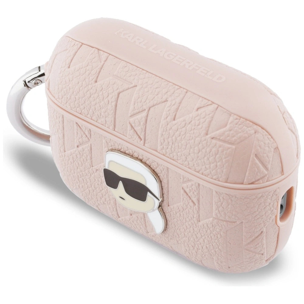 Etui Karl Lagerfeld Monogram Karl Head na AirPods Pro 3 - różowe – zdjęcie 3