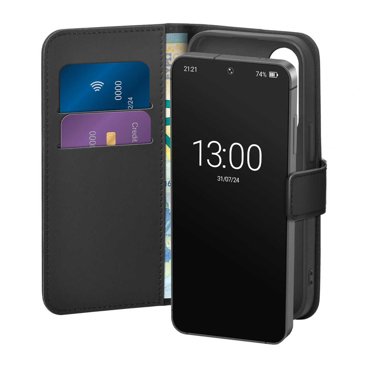 Etui Puro Eco-Leather Case na Samsung Galaxy S26 z portfelem - czarne