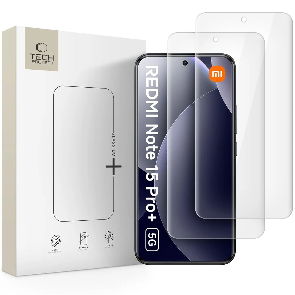 Szkło hartowane Tech-Protect Glass UV+ na Xiaomi Redmi Note 15 Pro+ 5G