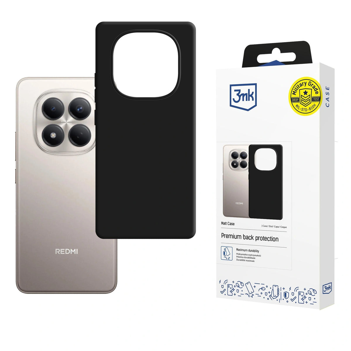 Etui 3mk Matt Case na Xiaomi Redmi Note 15 Pro 4G - czarne matowe