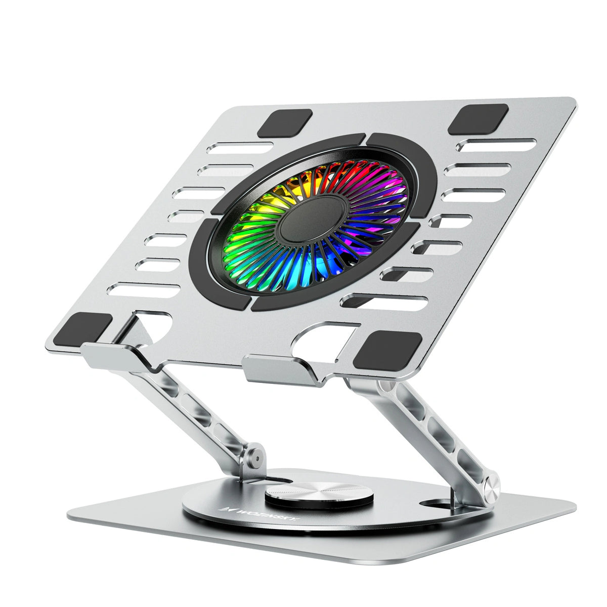 Podstawka Wozinsky WDCX-X16-AS CoolBase RGB chłodząca z obrotem - srebrna