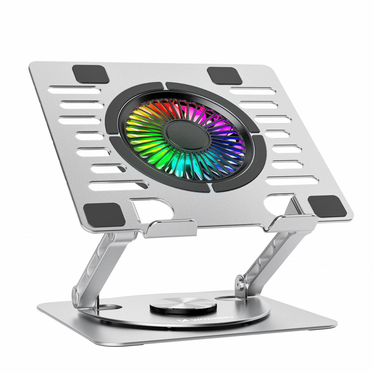 Podstawka Wozinsky WDCX-X16-AS CoolBase RGB chłodząca z obrotem - srebrna – zdjęcie 2