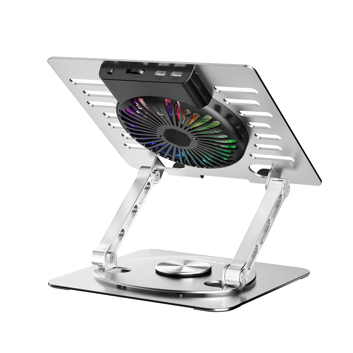 Podstawka Wozinsky WDCX-X16-AS CoolBase RGB chłodząca z obrotem - srebrna – zdjęcie 5