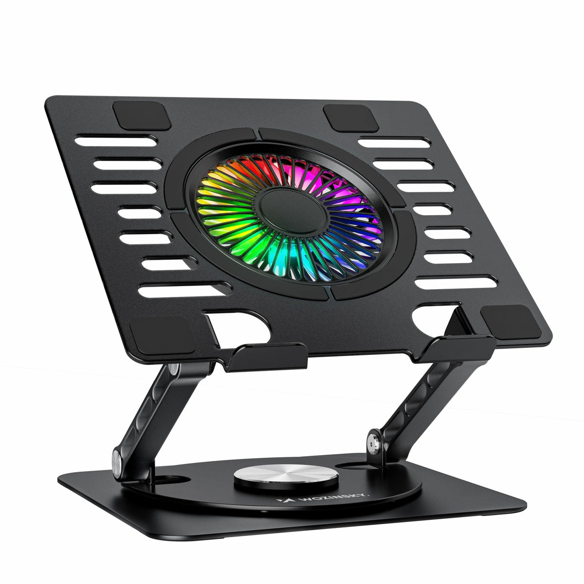 Podstawka Wozinsky WDCX-X16-AS CoolBase RGB chłodząca z obrotem - czarna – zdjęcie 3
