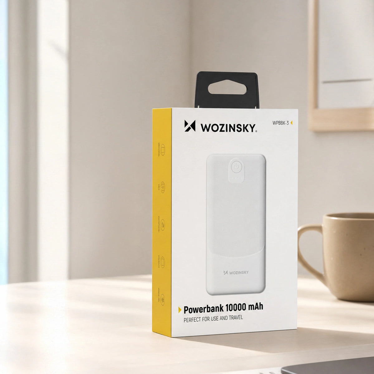Powerbank Wozinsky Wpower WPBBK-3 10000 mAh 10 W 2x USB-A 2A - biały – zdjęcie 11