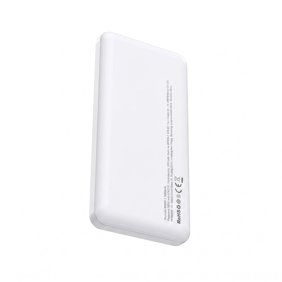 Powerbank Wozinsky Wpower WPBBK-3 10000 mAh 10 W 2x USB-A 2A - biały – zdjęcie 6