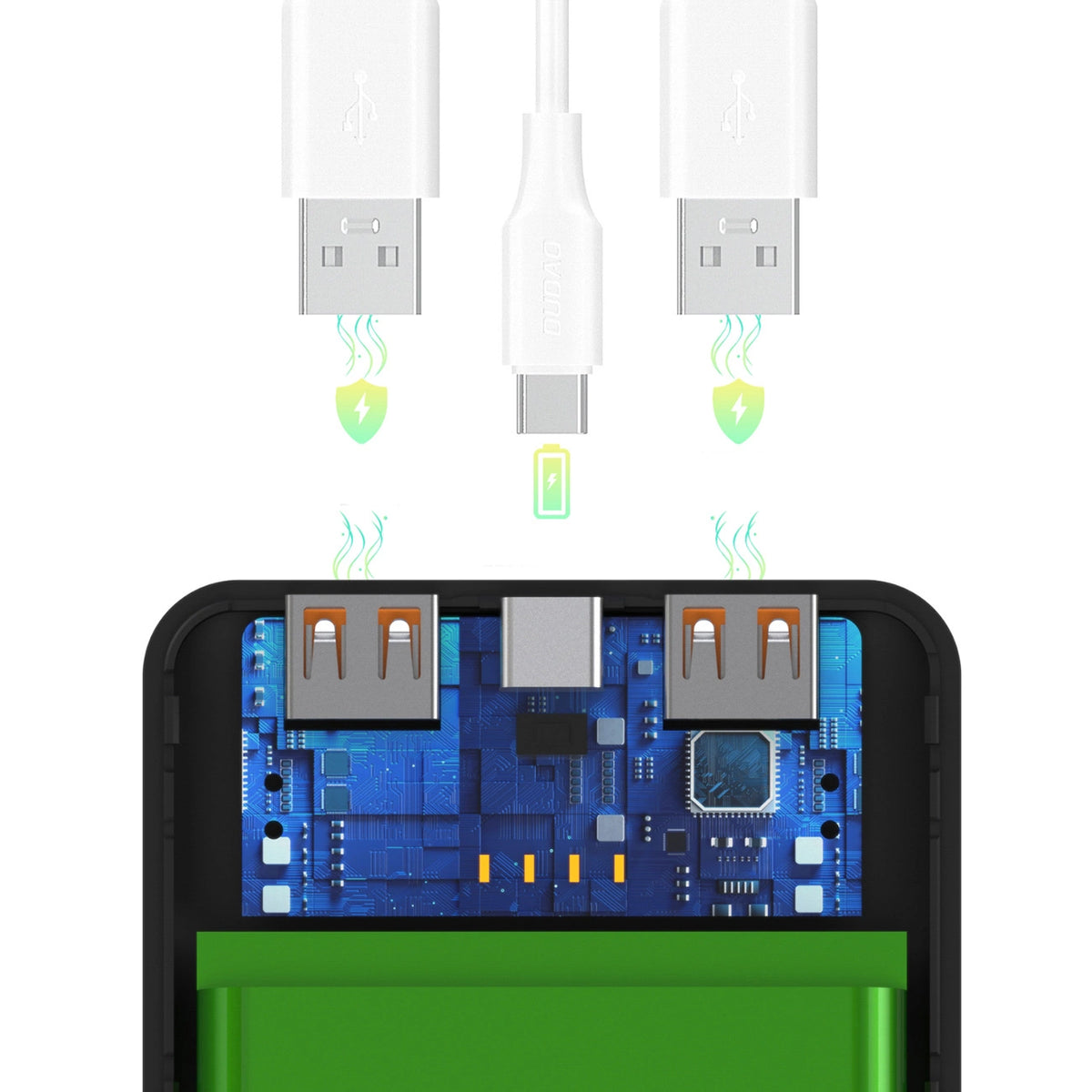 Powerbank Wozinsky Wpower WPBBK-3 10000 mAh 10 W 2x USB-A 2A - biały – zdjęcie 8