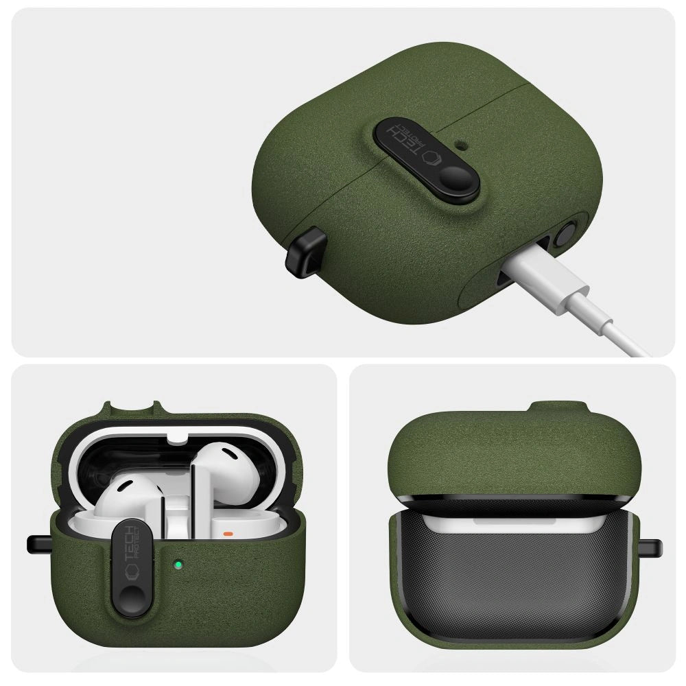 Etui Tech-Protect Slim na Samsung Galaxy Buds 3 / 3 FE / 3 Pro - zielone – zdjęcie 3
