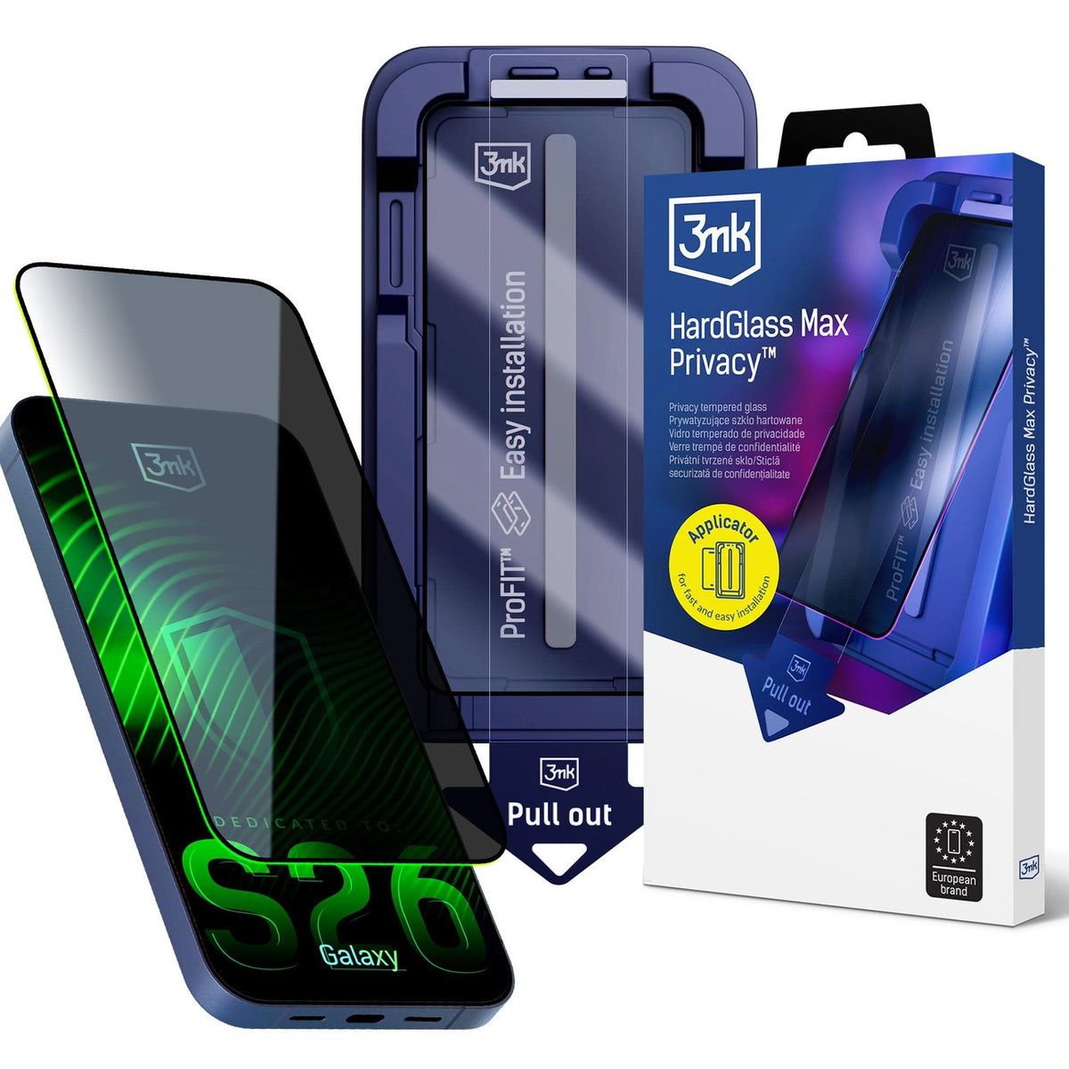 Szkło hartowane 9H z filtrem prywatyzującym 3mk na Samsung Galaxy S26