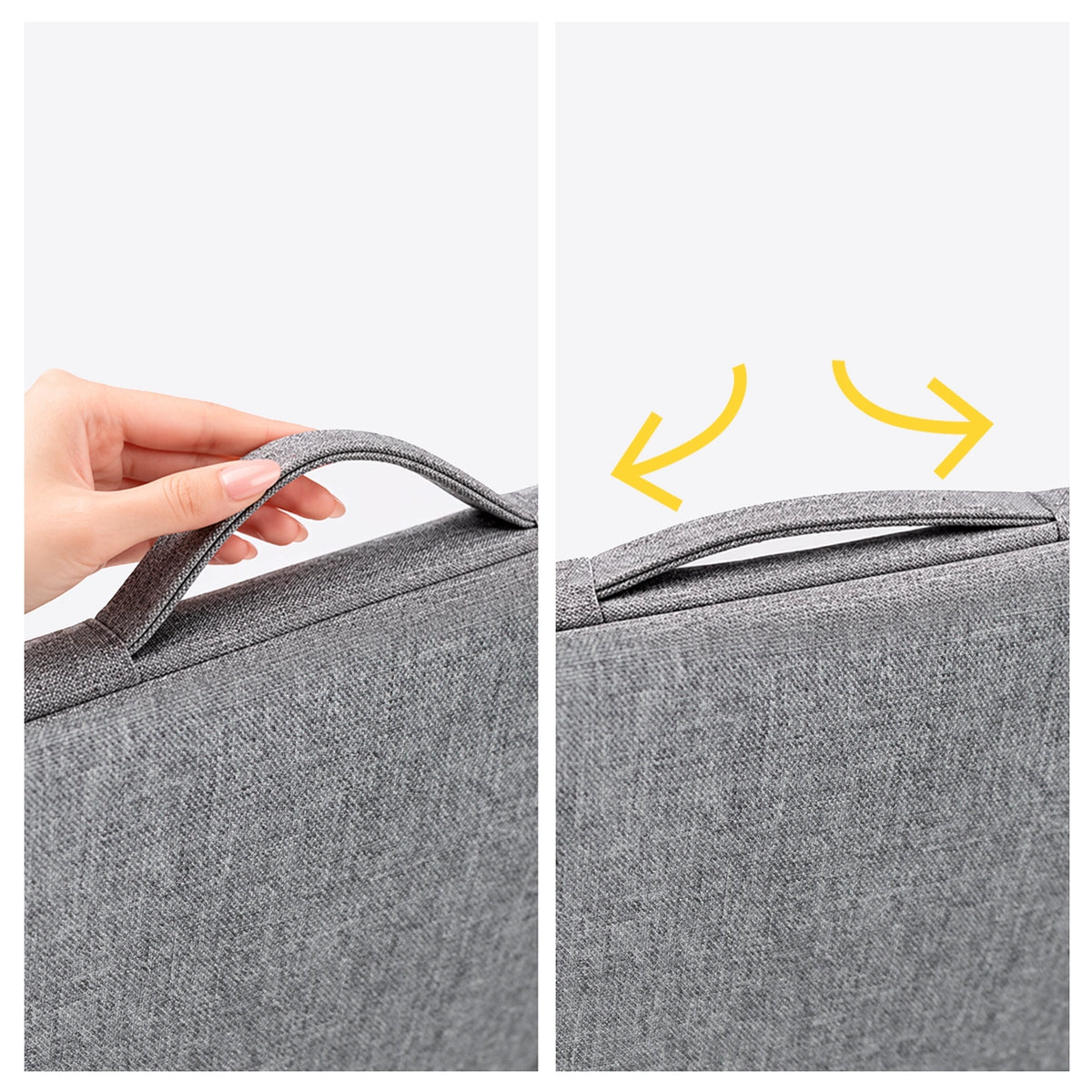 Torba na laptop Wozinsky WTNP-17G 17" z chowaną rączką - szara – zdjęcie 7
