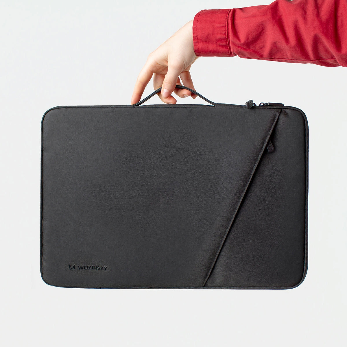 Torba na laptop Wozinsky WTNP-17B 17" z chowaną rączką - czarna – zdjęcie 4
