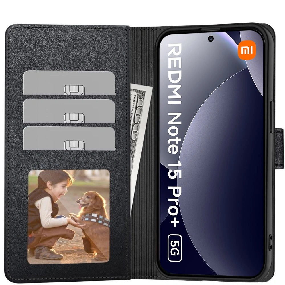 Etui Tech-Protect Wallet na Xiaomi Redmi Note 15 Pro+ 5G - czarne – zdjęcie 2