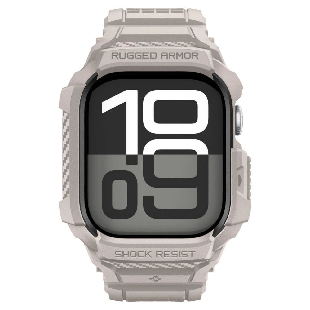 Pasek Spigen Rugged Armor Pro V2 na Apple Watch (46 mm) - beżowy