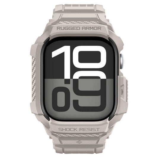 Pasek Spigen Rugged Armor Pro V2 na Apple Watch (46 mm) - beżowy