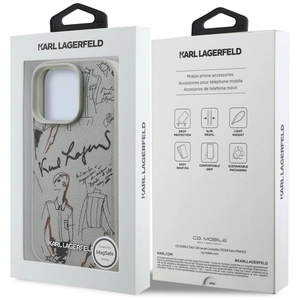 Etui Karl Lagerfeld Grained Pattern & Logo na iPhone 16 Pro Max - szare – zdjęcie 8
