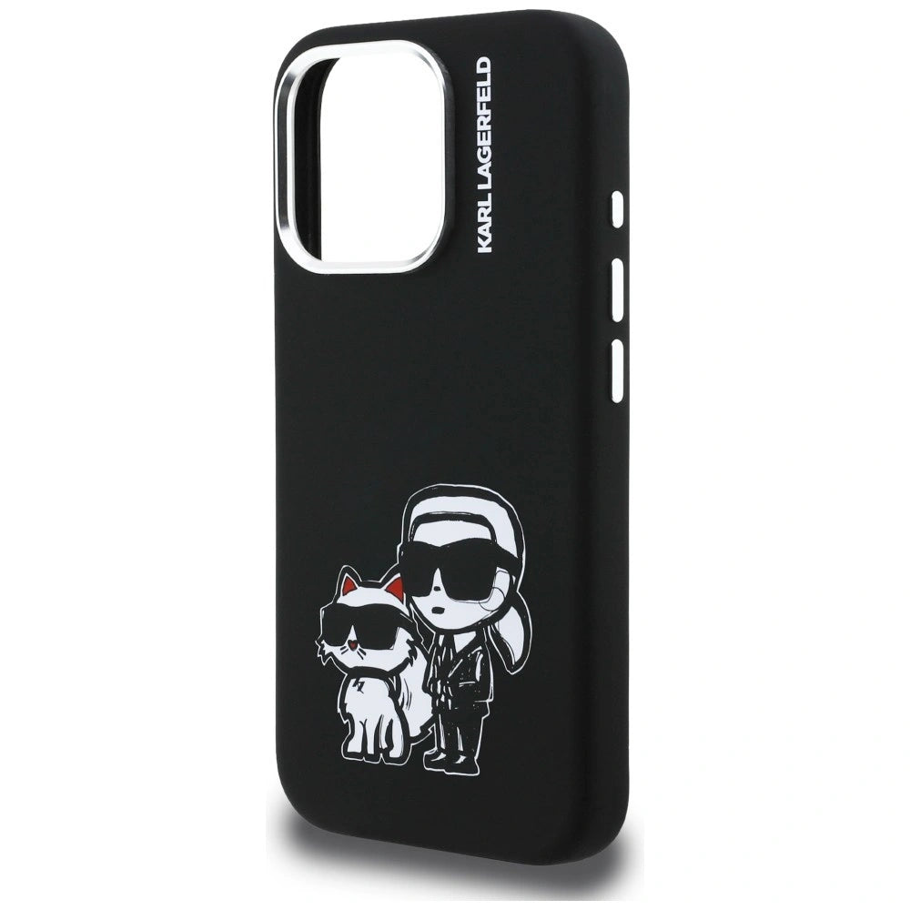 Etui Karl Lagerfeld Silicone Karl&Choupette na iPhone 16 Pro Max - czarne – zdjęcie 6