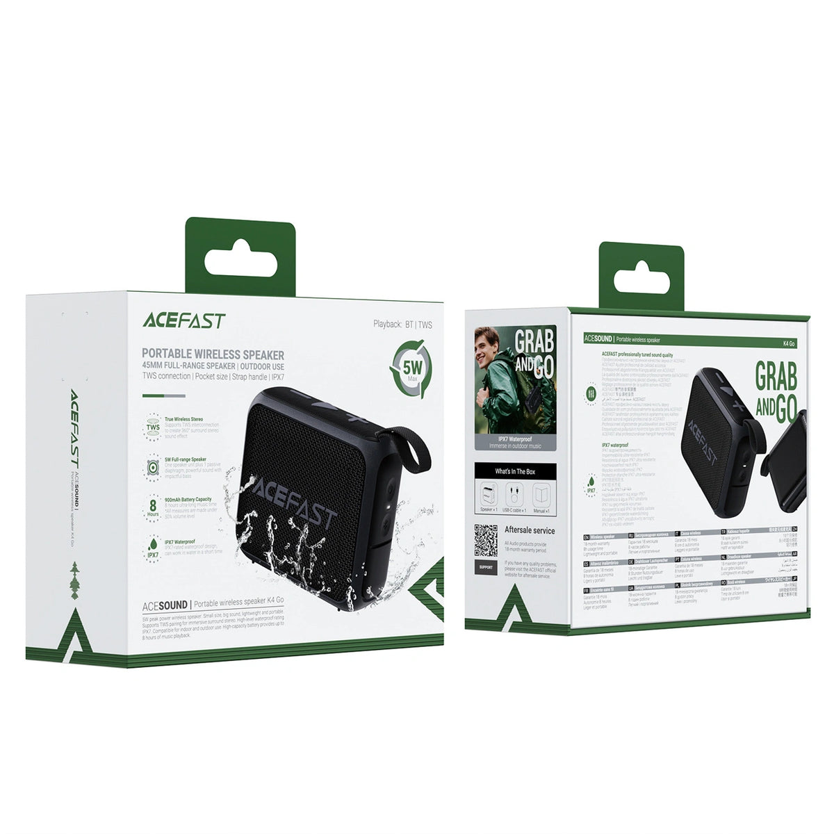 Mini głośnik bezprzewodowy Acefast K4 Go Bluetooth 5.4 - czarny – zdjęcie 9