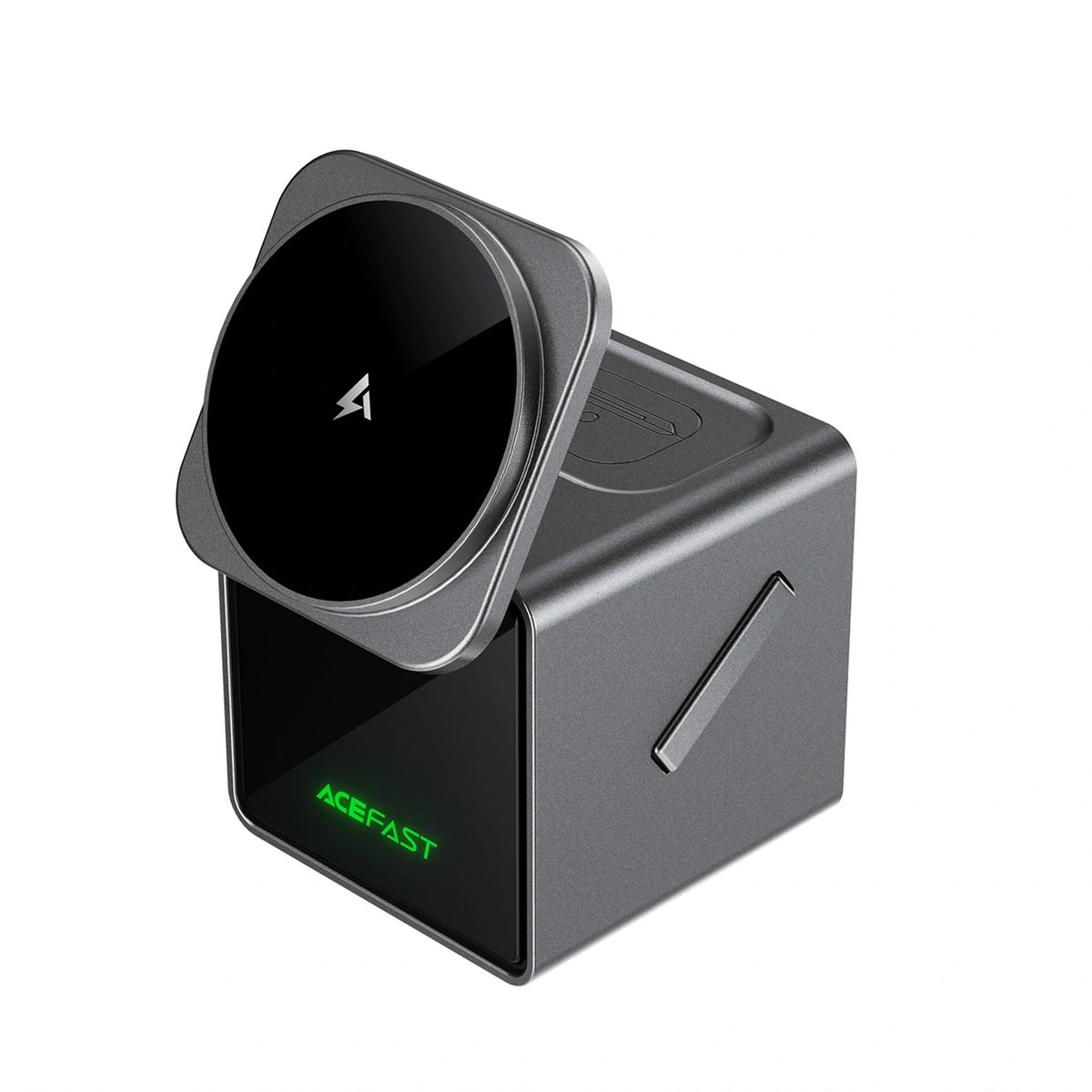 Ładowarka indukcyjna Acefast E34 na smartfon słuchawki smartwatch - szara