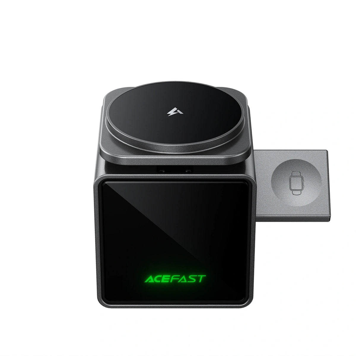 Ładowarka indukcyjna Acefast E34 na smartfon słuchawki smartwatch - szara – zdjęcie 2