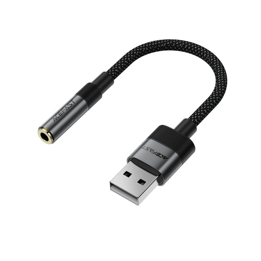 Adapter Acefast J13 USB-A do mini jack 3.5 mm - czarny