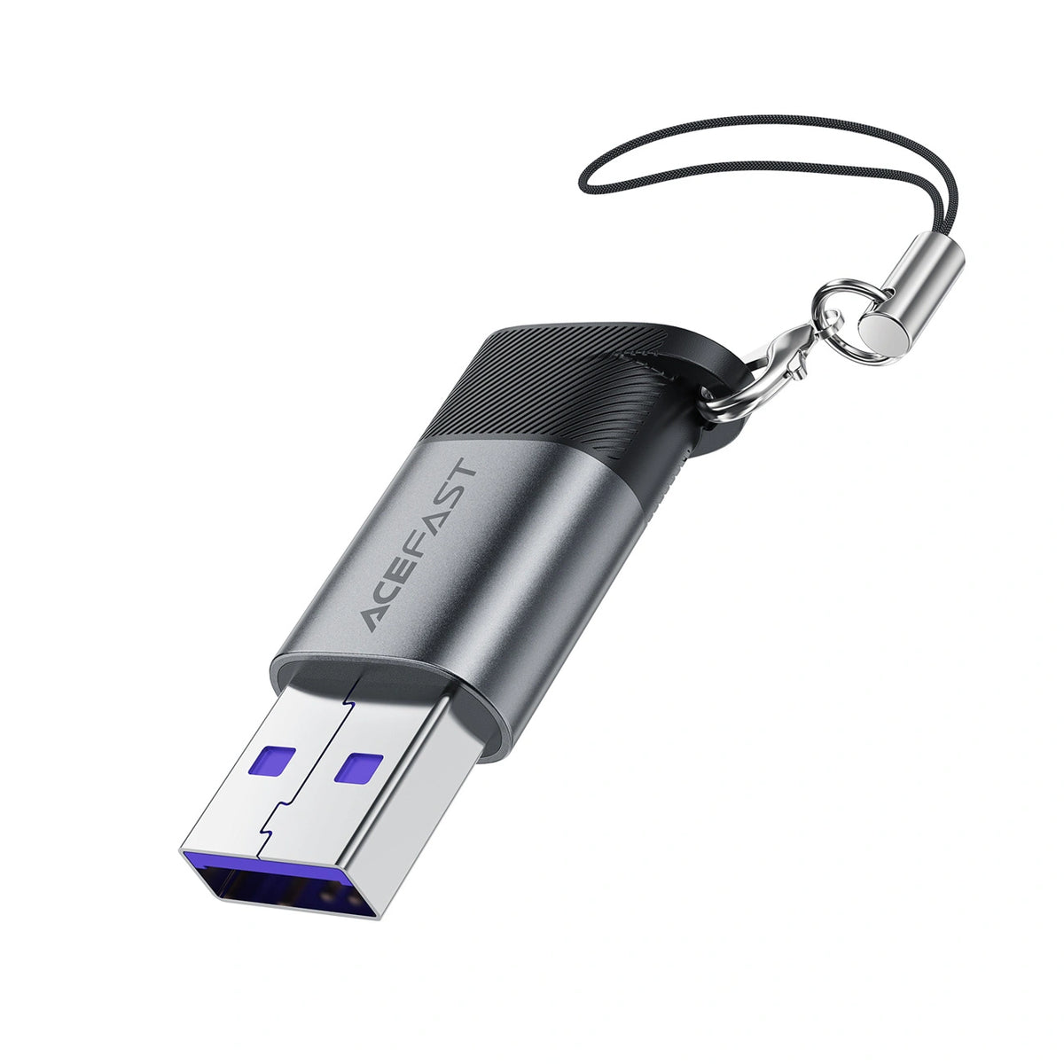 Adapter USB Acefast J8 USB-C - USB-A - szary – zdjęcie 2