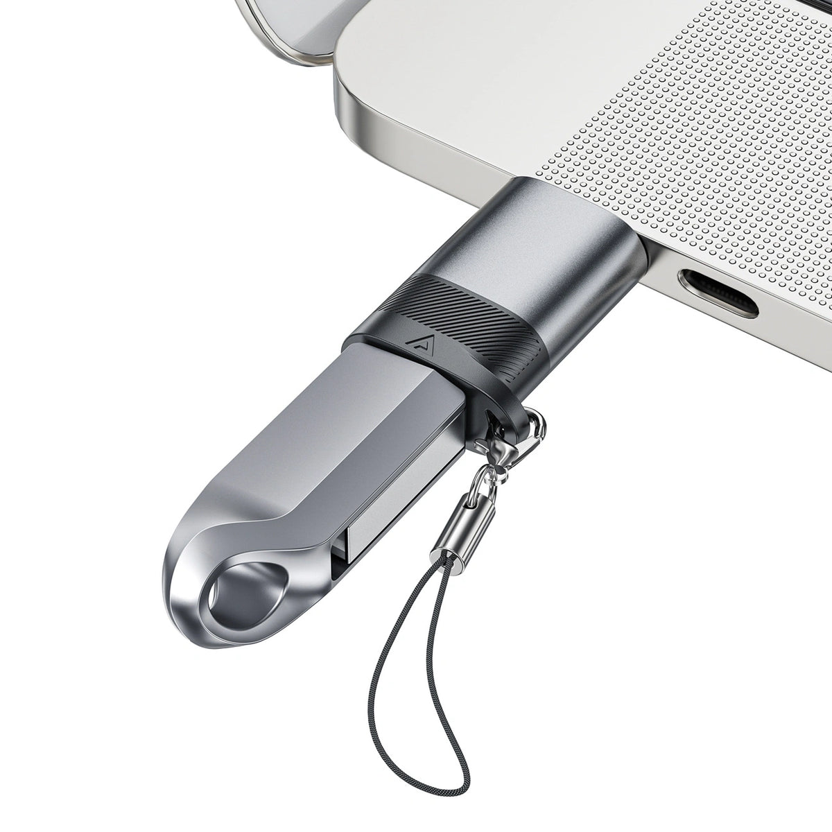 Adapter USB Acefast J8 USB-C - USB-A - szary – zdjęcie 4