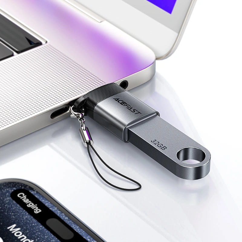 Adapter USB Acefast J7 USB-A - USB-C - szary – zdjęcie 5