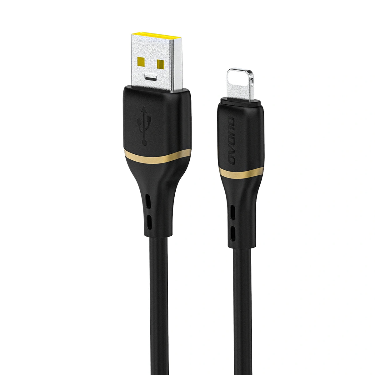 Kabel Dudao L25L 30W USB-A - Lightning z oplotem z miękkiego - czarny