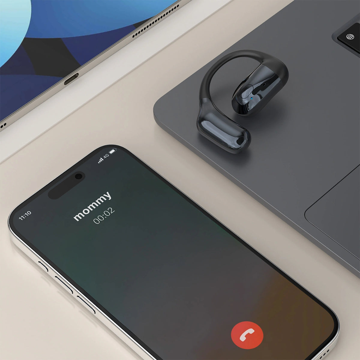 Słuchawka zauszna Dudao U4Pro Bluetooth uniwersalna do obu uszu - czarna – zdjęcie 6