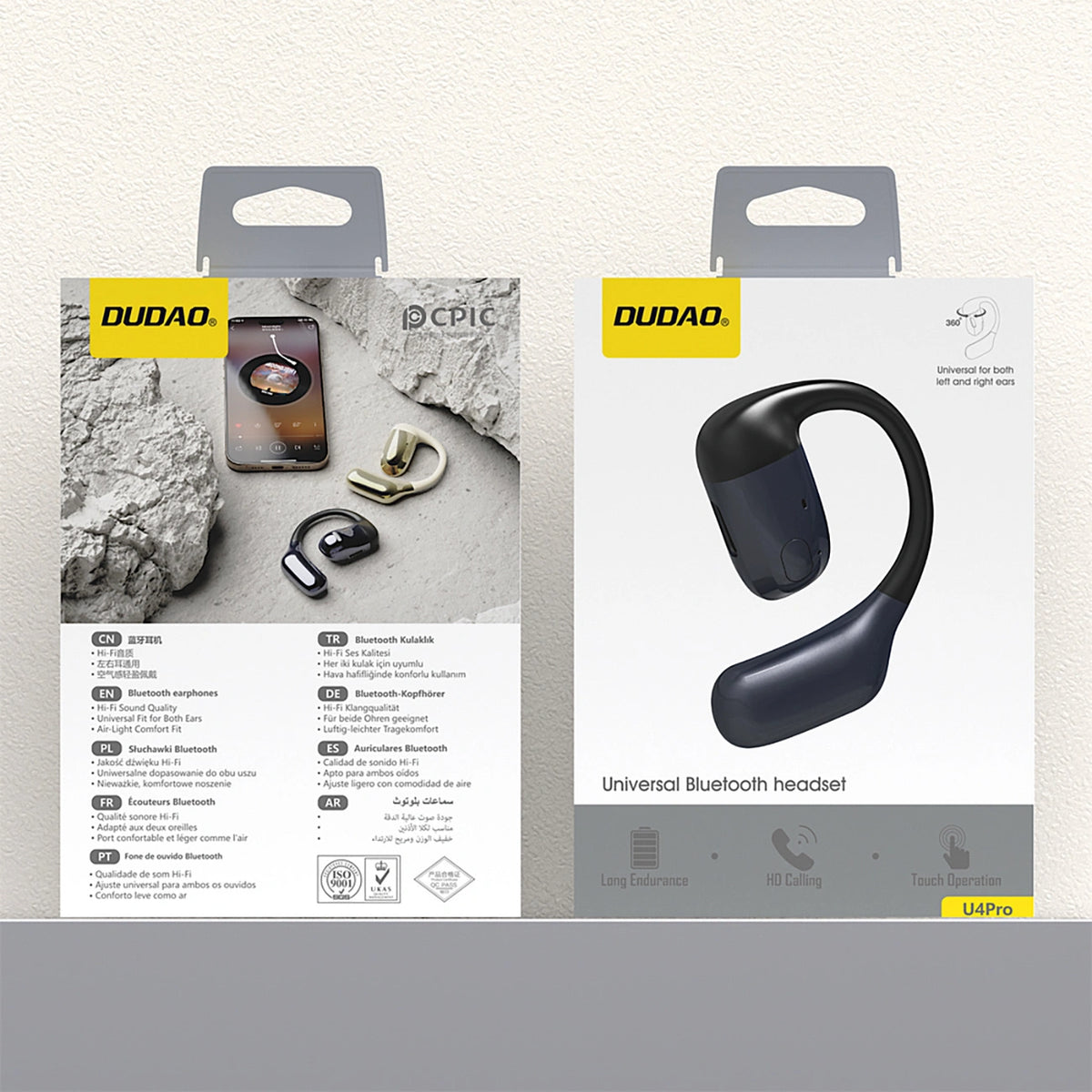 Słuchawka zauszna Dudao U4Pro Bluetooth uniwersalna do obu uszu - czarna – zdjęcie 8