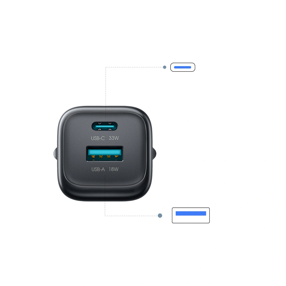 Ładowarka sieciowa Joyroom JR-TG7 33W USB-A + USB-C z do USB-C 1m - czarna – zdjęcie 11