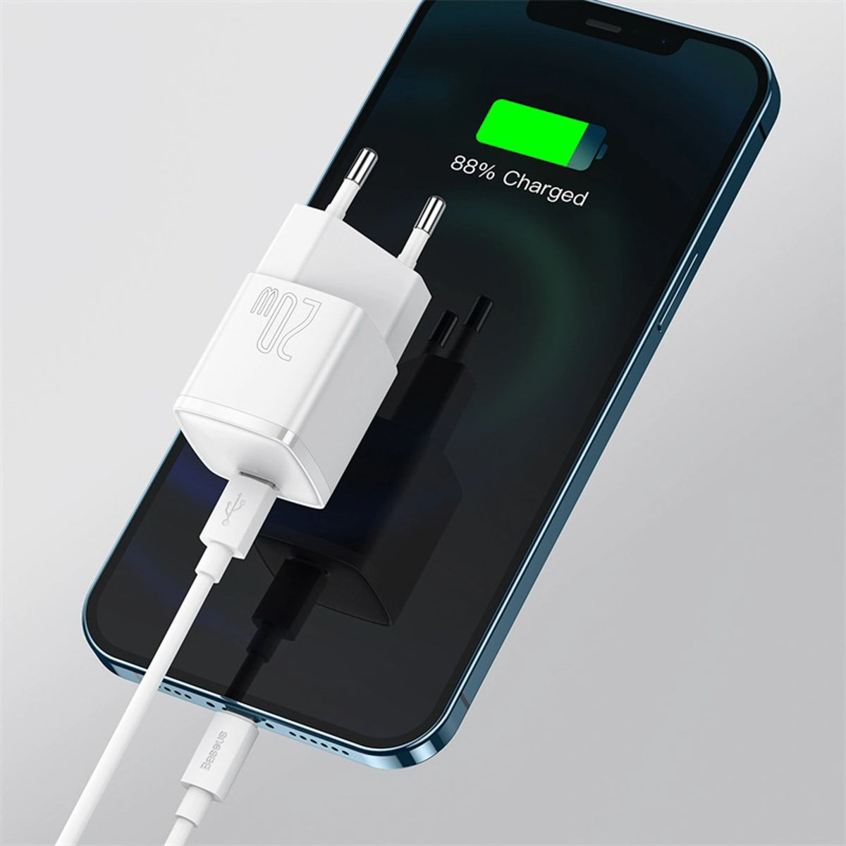 Ładowarka sieciowa Baseus Cube 20W PD USB-C - biała – zdjęcie 12
