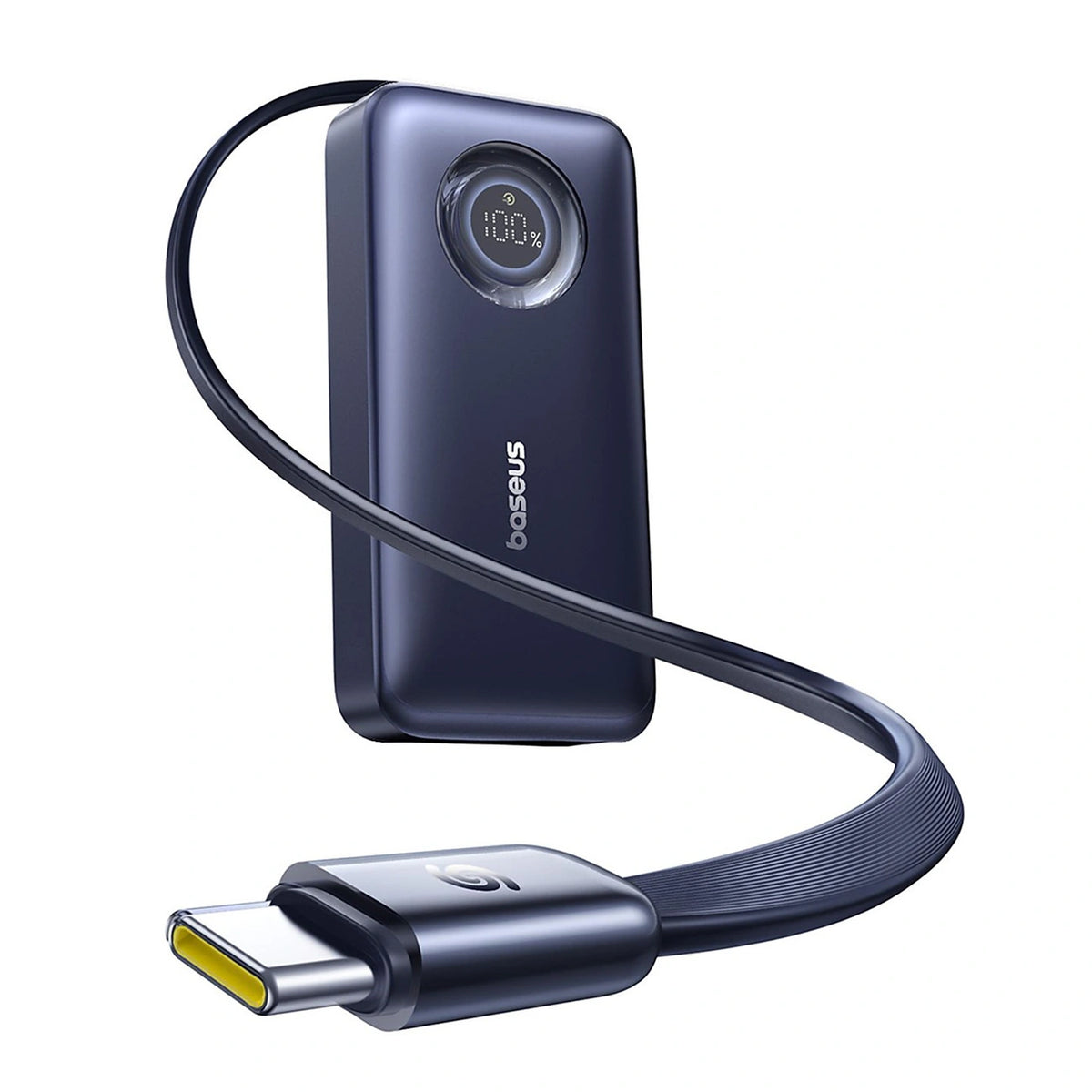 Powerbank Baseus EnerCore CR11 10000mAh 45W ze zwijanym kablem - czarny