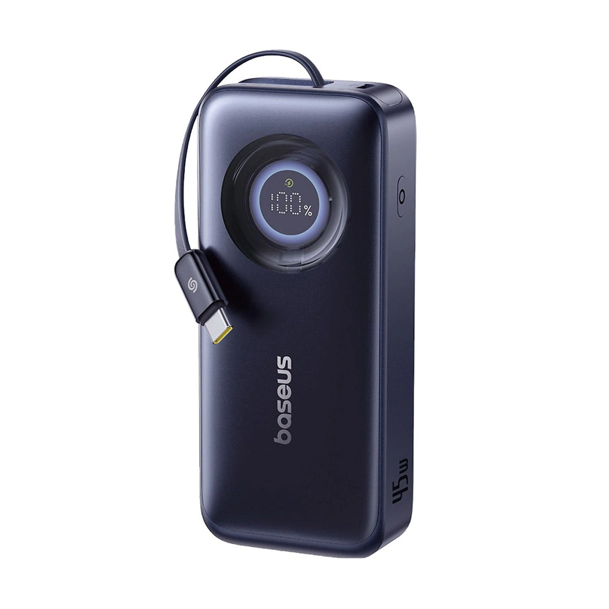 Powerbank Baseus EnerCore CR11 10000mAh 45W ze zwijanym kablem - czarny – zdjęcie 2