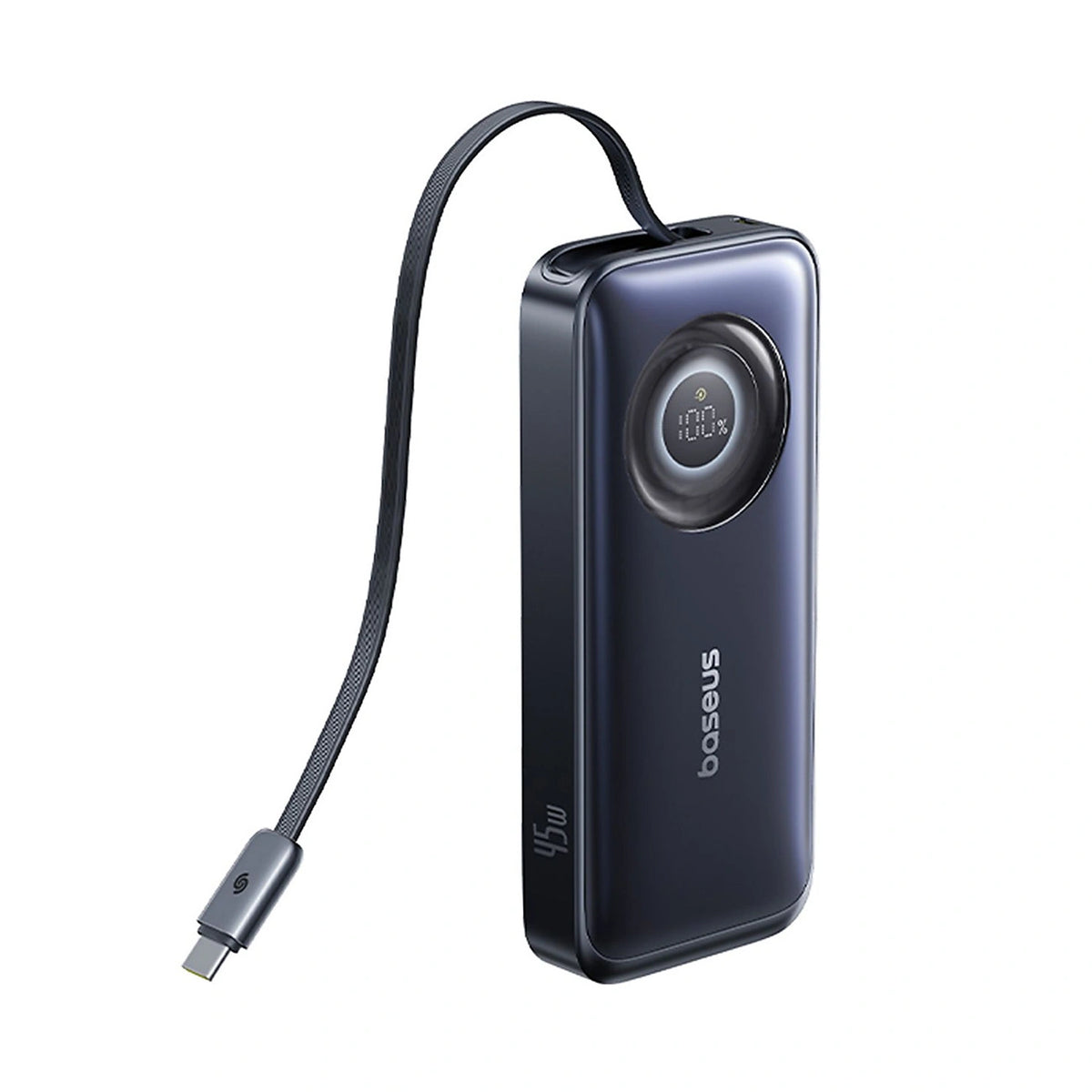 Powerbank Baseus EnerCore CR11 10000mAh 45W ze zwijanym kablem - czarny – zdjęcie 3