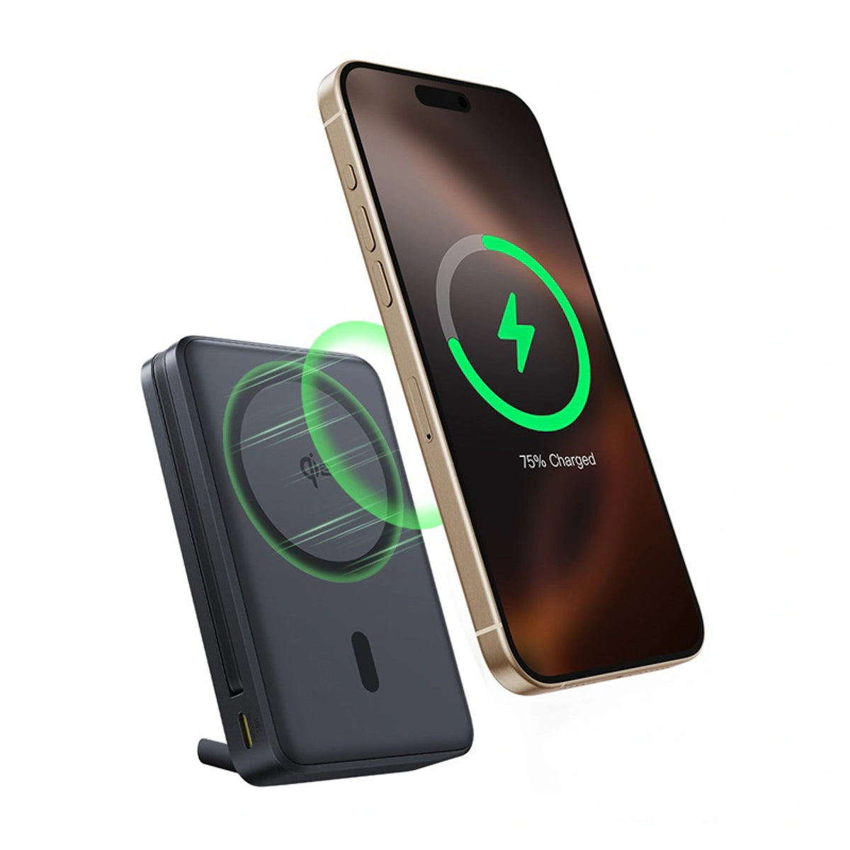 Powerbank Baseus Nomos 10000mAh 30W Qi2 z podstawką kompatybilny - czarny – zdjęcie 3