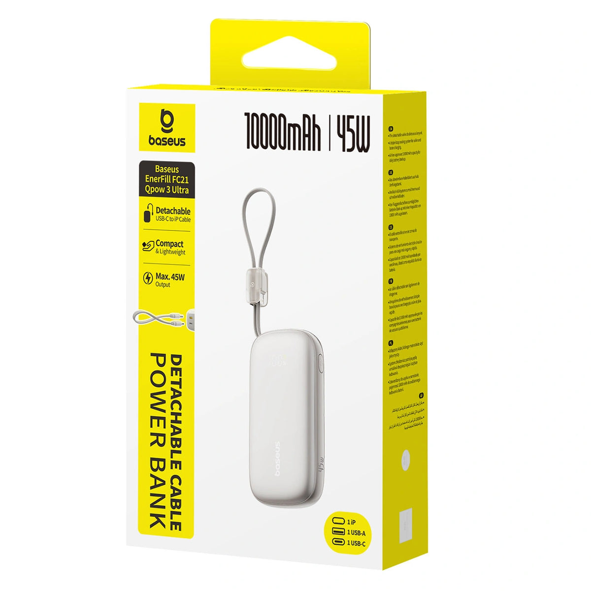 Powerbank Baseus EnerFill FC21 Qpow 3 Ultra 10000mAh 45W z - tytanowy – zdjęcie 4