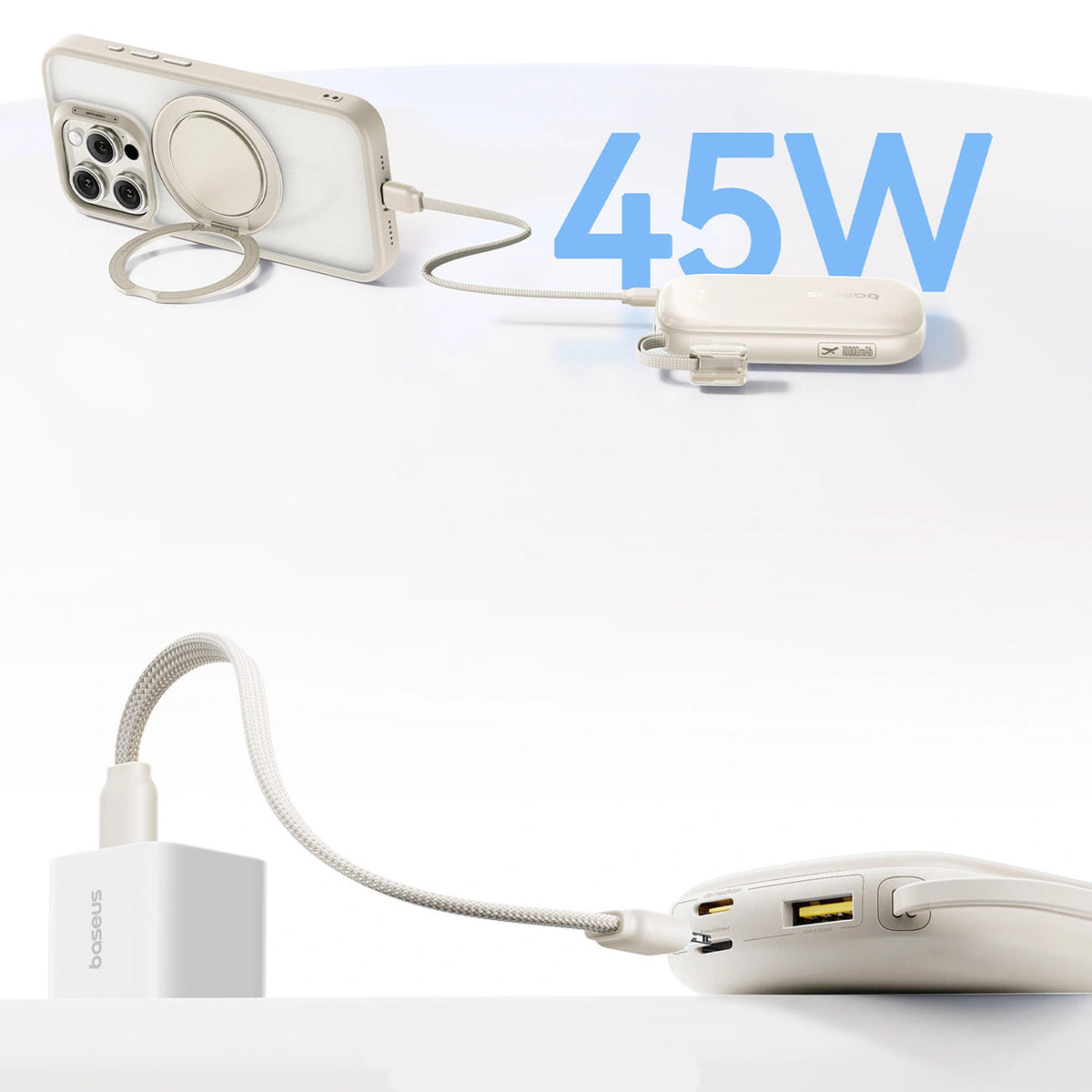 Powerbank Baseus EnerFill FC21 Qpow 3 Ultra 10000mAh 45W z - tytanowy – zdjęcie 8