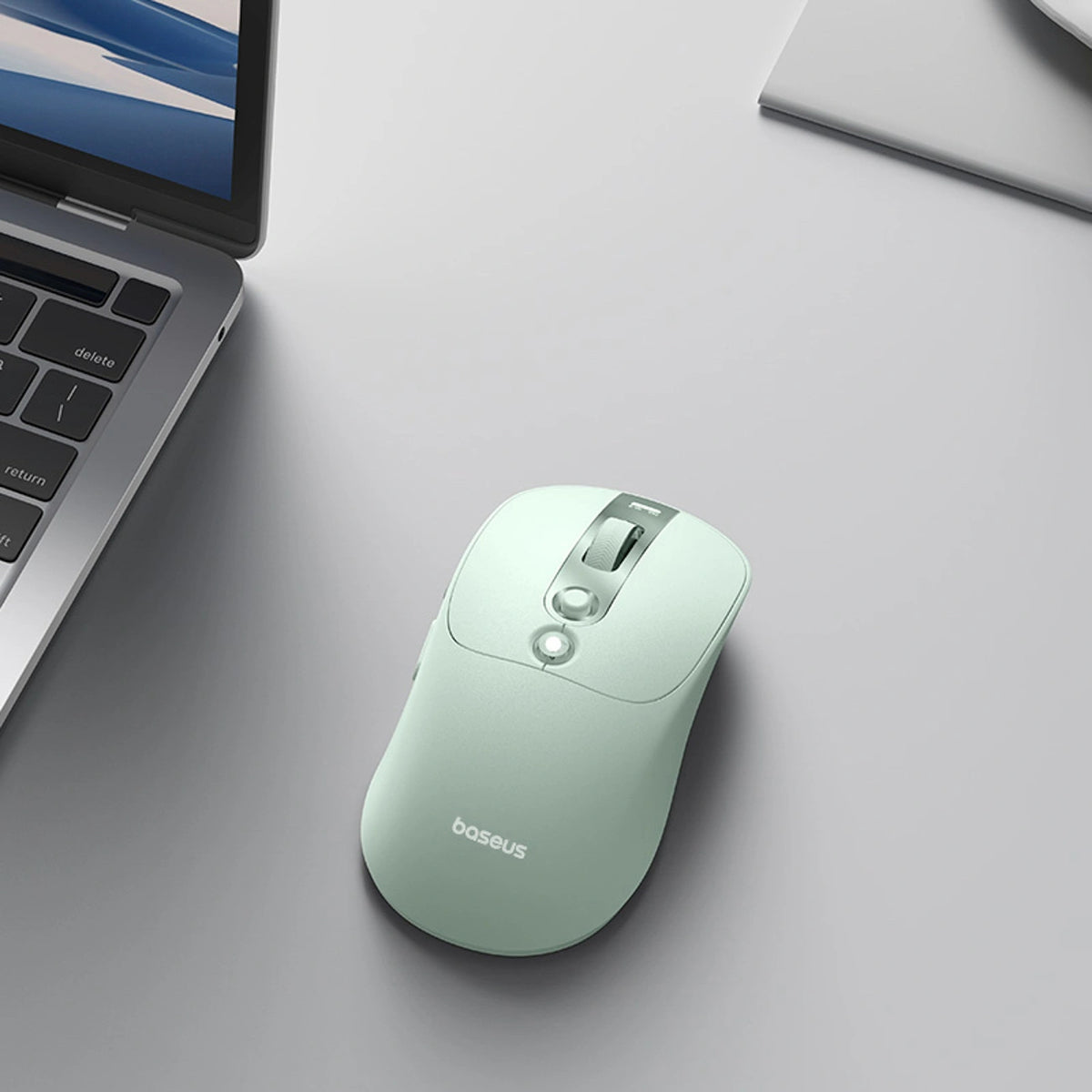 Mysz komputerowa Baseus Editor bezprzewodowa z akumulatorem - zielona – zdjęcie 9