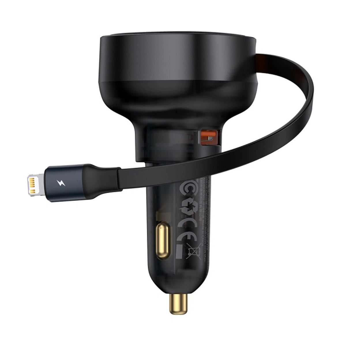 Ładowarka samochodowa Baseus Enjoyment Pro 55W USB-A ze zwijanym - czarna
