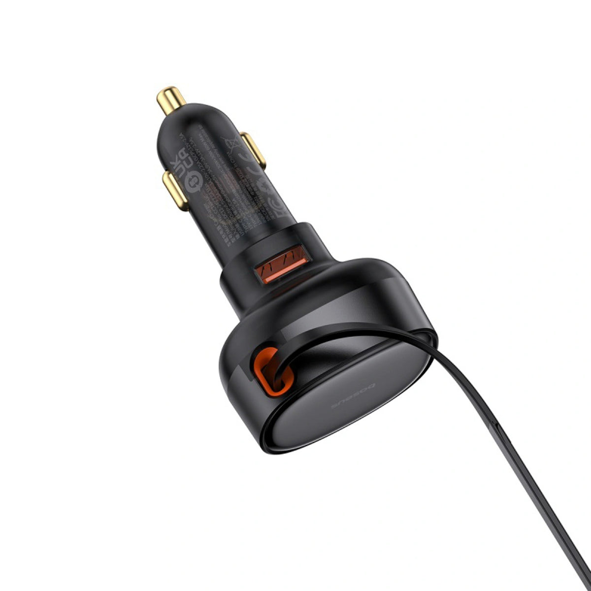 Ładowarka samochodowa Baseus Enjoyment Pro 55W USB-A ze zwijanym - czarna