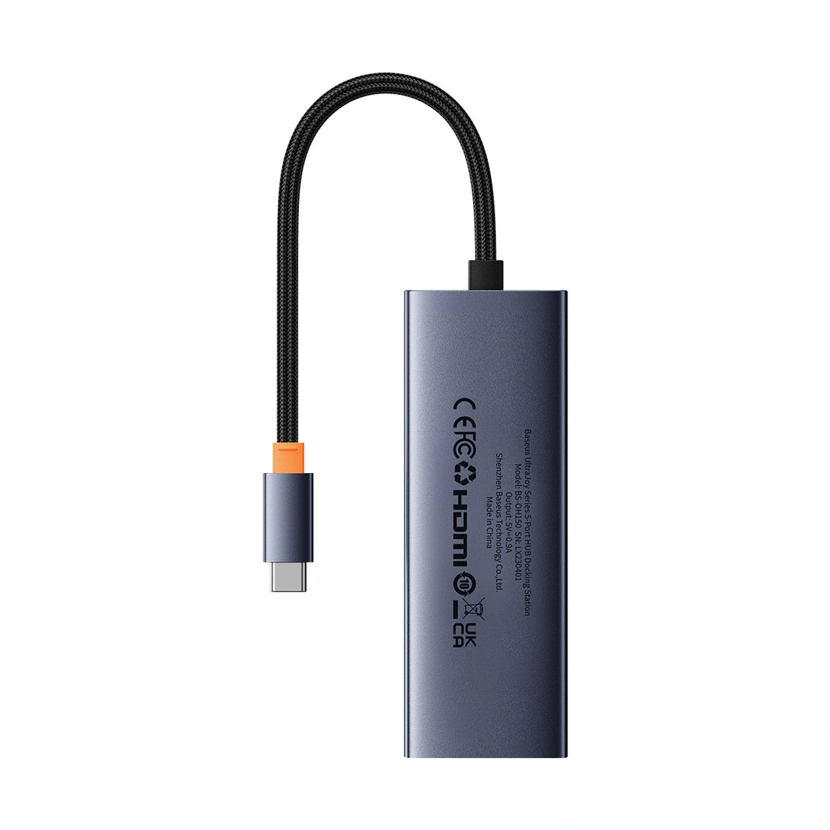 Hub Baseus UltraJoy Series 5w1 do 1x HDMI4K@30Hz+ 4 x USB-A 3.0 - szary – zdjęcie 2