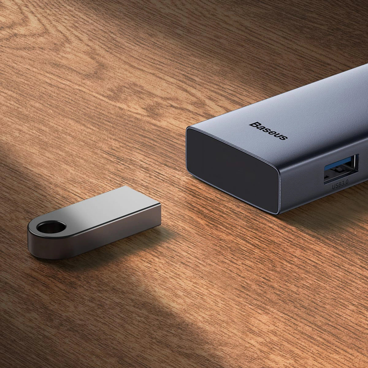 Hub Baseus UltraJoy Series 5w1 do 1x HDMI4K@30Hz+ 4 x USB-A 3.0 - szary – zdjęcie 7